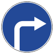 Дорожный знак 4.1.2 «Движение направо» (металл 0,8 мм, II типоразмер: диаметр 700 мм, С/О пленка: тип Б высокоинтенсив.)